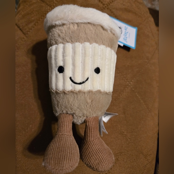 Jellycat Amuseables Coffee-To-Go Bag Charm 7.1x2x2" Soft and Plush NWT - Picture 4 of 6